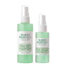 Mario Badescu Gesichtsspray mit Aloe-Gurke und grnem Tee fr alle Hauttypen | Gesichtsspray, das Feuchtigkeit spendet und belebt | 4 FL OZ & 2 FL OZ