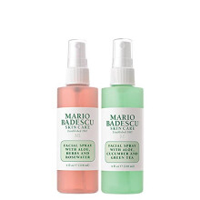 Mario Badescu Ansiktsspray Aloe Rosenvatten och gurka - Grnt te Duo fr ansiktshals eller hr Kylande och terfuktande ansiktsdimma fr alla hud