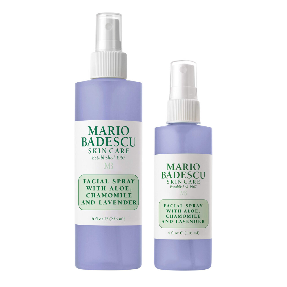 Mario Badescu Facial Spray with Aloe  Chamomile and Lavender for All Skin Types | Face Mist that Hydrates and Restores Balance & Brightness | 8 F