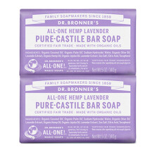 Dr. Bronner's - Pure-Castile Zeep (Lavendel, 5 ounce, 2-Pack) - Gemaakt met Biologische Oliën, Voor Gezicht, Lichaam en Haar