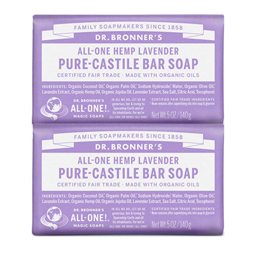 Dr Bronner's Dr. Bronner's - Σαπούνι Pure-Castile (Λεβάντα, 5 oz, 2-Pack) - Με Βιολογικά Έλαια