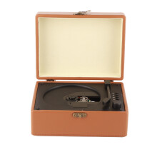 Suitcase CD Player Professional HiFi Stereo Sound Bluetooth Record Player with Remote Control for Home Office Brown