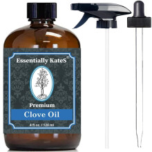 Essenzialmente olio di chiodi di garofano (foglia) 4 fl oz - olio essenziale di grado premium per la cura dei capelli diffusori per la pelle massaggi
