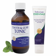 Dental Herb Company Tooth & Gums Tonic (18 oz.) Mundwasser und Essentials-Paste (Set) Wirklich natrlich frei von Alkohol und Fluorid. Kontroll