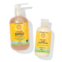 California Baby Shampoo & Bodywash + Balsamo per Capelli | Ingredienti 100% Vegetali | 19oz Lavanda
