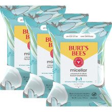 Burt's Bees Micelrn ubrousky na oblicej s kokosem a lotosem predem navlhcen ubrousky pro vechny typy pleti 99,5% pce o plet prrodnho puvodu 30