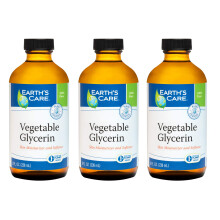 Earth's Care pflanzliches Glycerin, 100 % reines flssiges Glycerin fr Haare, Haut und DIY-Projekte, 8 FL. OZ. (3 Flaschen)