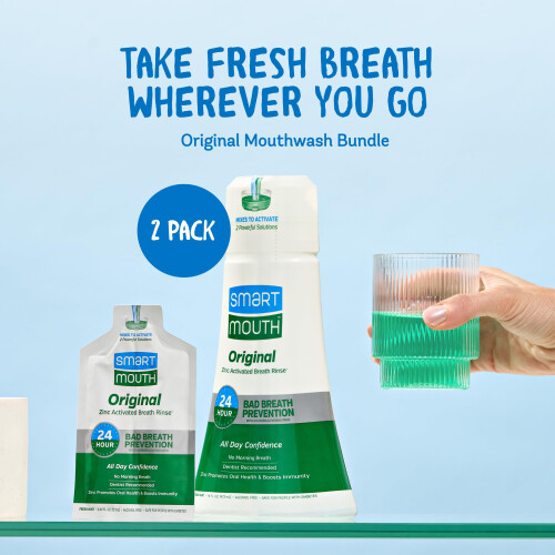 Smartmouth Original Activated HOULDWASH e pacchetti singoli Viaggia per il parrucchiere Fresh Mint 2