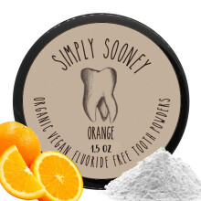 Zero Waste-Papiertte, kindersicher, orange, biologisch, vegan, fluoridfrei, remineralisierendes Zahnpulver  wird ohne Plastik geliefert