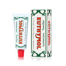 [Euthymol] Fórmula Natural Sin Flúor/Sabor a Menta Fuerte para Aliento Fresco, 3.7 oz