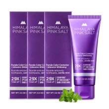 Himalaya Pinksalt Dentifricio sbiancante viola 3,5 once (3 pacchetti) - Dentifricio di rimozione delle macchie profonde per gli amanti del caff aiut