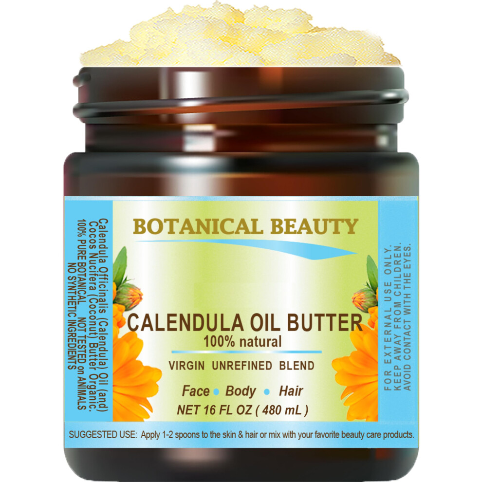 Botanical Beauty Calendula Oil Butter Calendula Officinalis Marigold Oil Butter 100% Pure Natural For Face Skin Body Hair Nails Foot Care. F