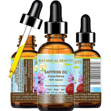 Safranl (Kesar) Crocus Sativus 100 % natrlich fr Gesicht, Haut, Krper, Haare, Nagelpflege, 1 Fl. oz.- 30 ml Beauty Oil von Botanical Beauty