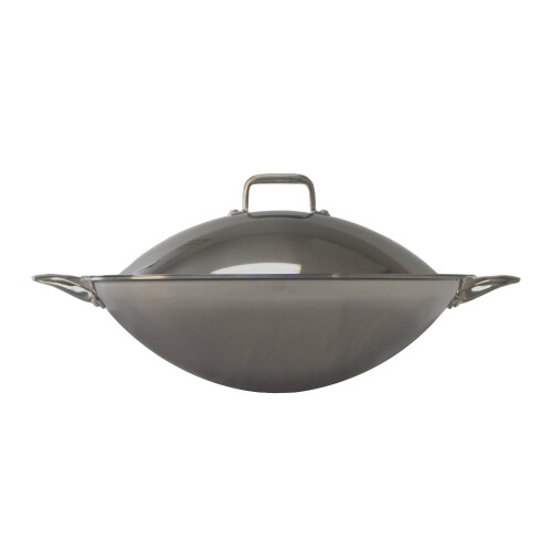16,5"""" Wok i rustfrit stl med lg 2 rer (induktionsklar)