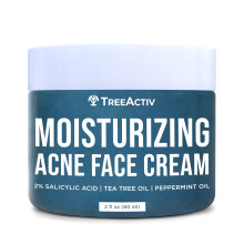 TreeActiv Akne-Creme, Originalformel, 2 fl oz, 2 % Salicylsure, Gesichtsfeuchtigkeitscreme fr fettige Haut, Hautpflege, Akneformel zur Behandlung v
