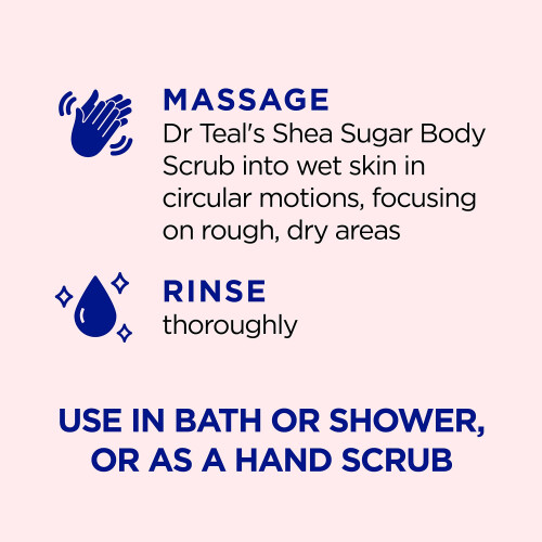 Dr Teal's Scrub Σαπούνι Σαχάρας, Ρόδο με Αιθέρια Έλαια, 19 oz (3 τεμάχια) 2
