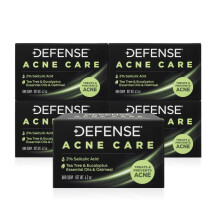 Defence Acne Care Stckseife 4,2 Unzen | enthlt 2 % Salicylsure, therische Teebaum- und Eukalyptusle und Haferflocken (5er-Pack)