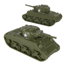 Tanques BMC CTS WW2 Sherman M4 - OD Verde 2 peas 1:38 Veculos masculinos do exrcito de plstico