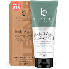 Beauty by Earth Peppermint T T Olio Doccia Gel Lavoro corporeo - Realizzato negli Stati Uniti con ingredienti biologici da uomo Liquido del sapone