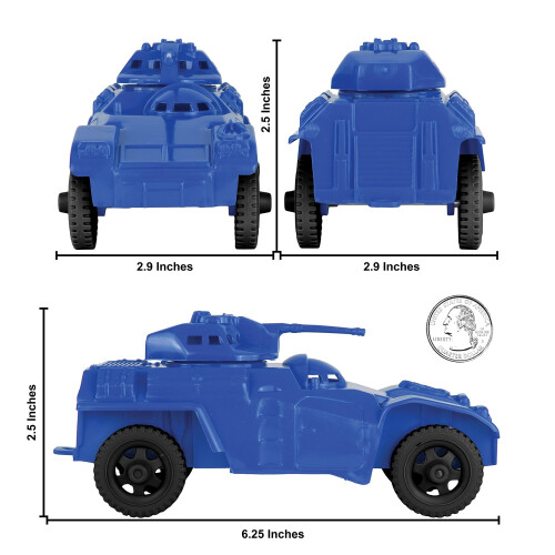 TimMee Recon Patrol Panservogne - Bl? Plastic Army Men Spejderk?ret?jer 1