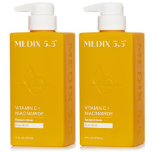 Medix 5.5 Radiant Glow Vitamin C Body Wash mit Niacinamid | Sanfter Krper- und Gesichtsreiniger mit Zitrusduft fr Frauen und Mnner, trockene Haut