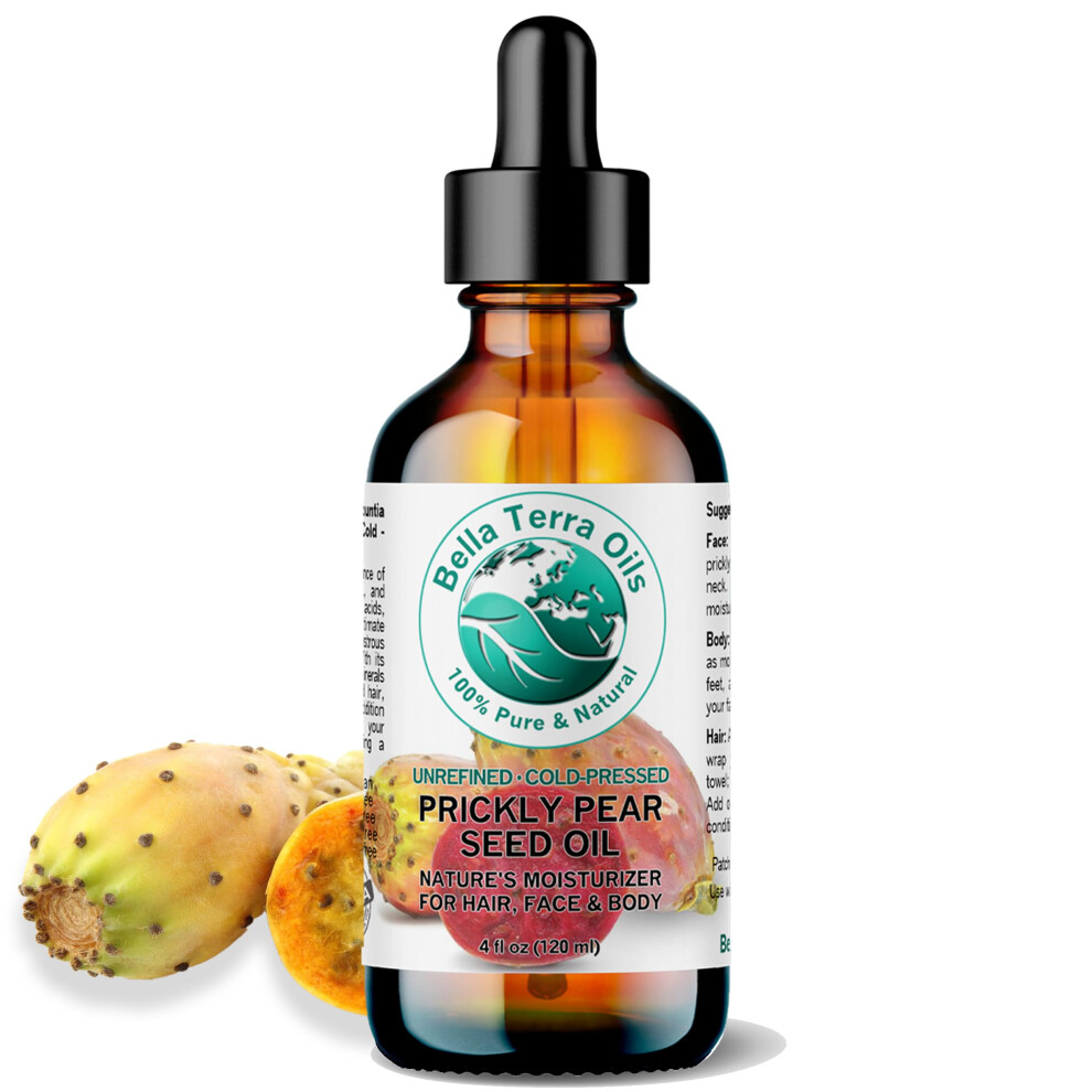 Bella Terra Oils Pure Prickly Pear Seed Oil For Skin And Hair - 1 Gallon High In Vitamin E Non-Greasy Rapid Absorption