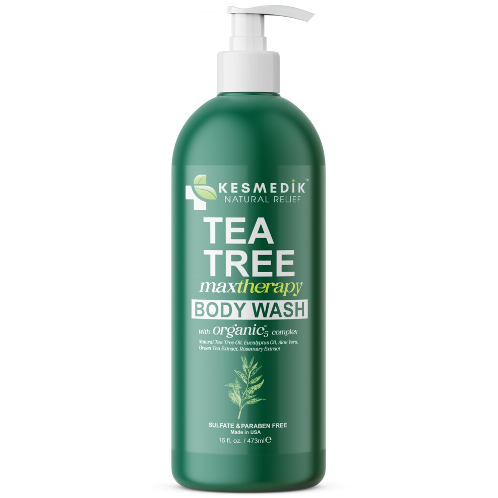 KESMEDIK Tea Tree Body Wash | Antibacterial & Antifungal Defense Whole-Body Wash for Odors  Athlete's Foot  Ringworm  Acne  and Eczema Relief. Re-image-OPC-PHTGMDD-NEW