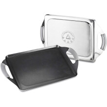 MAGEFESA Prisma - 10.8 inches Teppanyaki Griddle pan made in 18/10 stainless steel triple layer non-stick for all types of kitchens INDUCTION