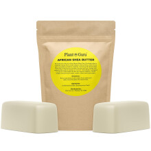 Mantequilla de karit africana cruda 2 libras. Bar 100% puro de marfil no refinado natural, importado de Ghana - Himista ideal para la cara seca del