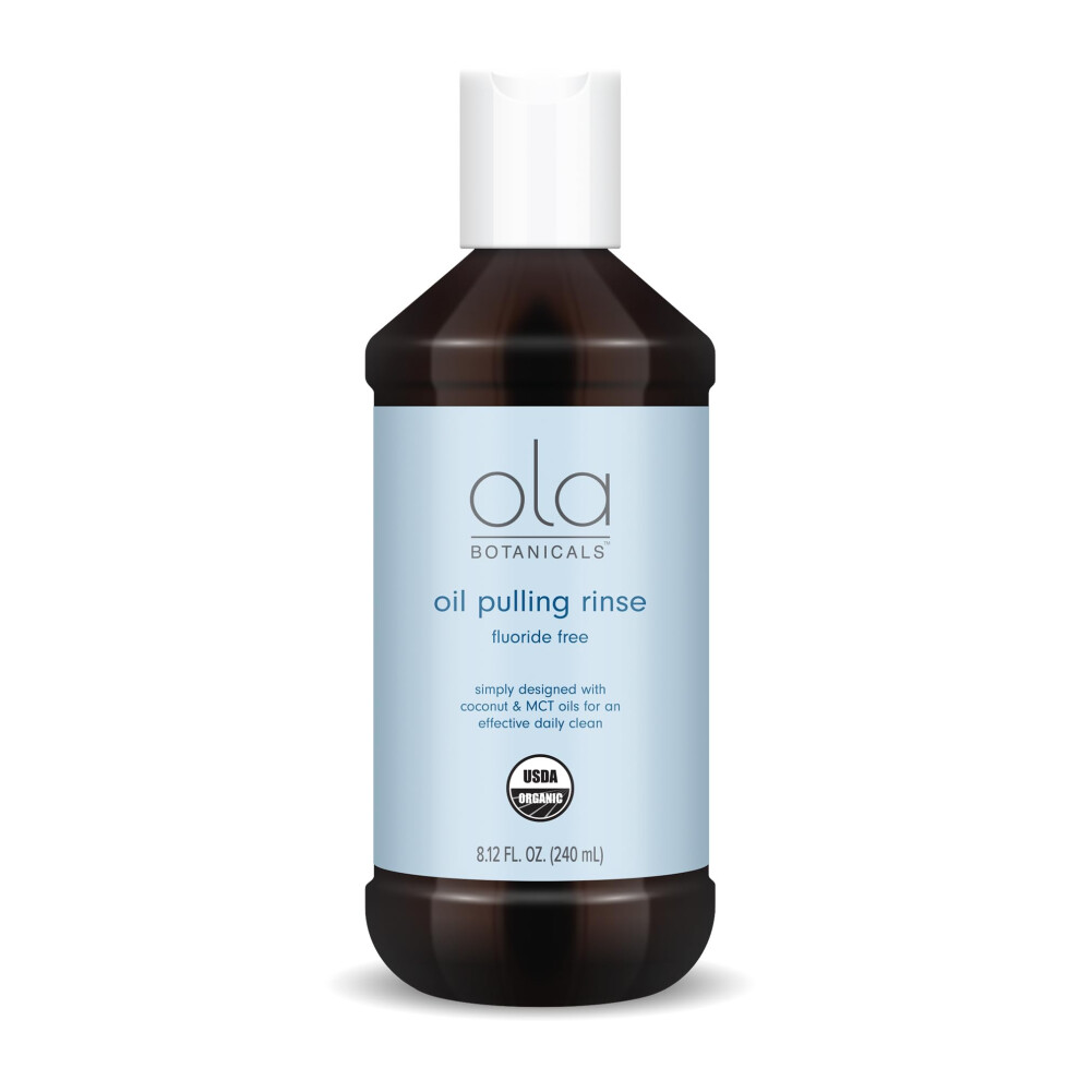 Dr. Mercola Premium Ola Botanicals Oil Pulling Rinse (8.12 Fl. Oz.) Usda Certified Organic Coconut Oil Mct Oil Cruelty Free Fluoride Free Soy Free Gluten Free
