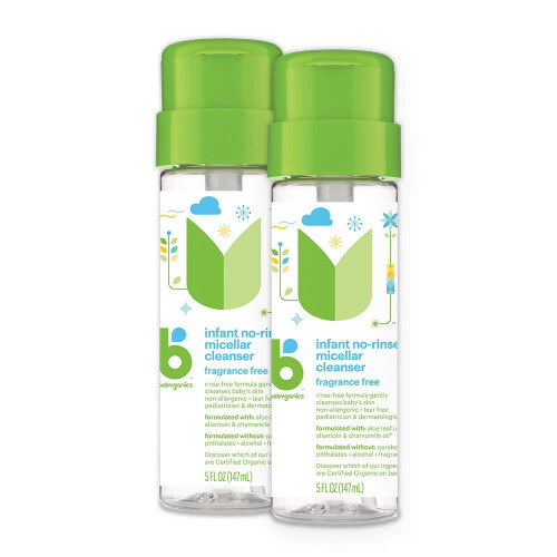 Babyganics Infant No -Rinse Micellar Cleanser 5 Oz - 2 Pack