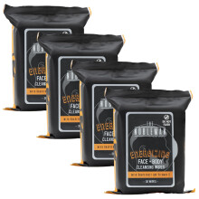 The Nobleman 4-Pack Face + Body Aloe-infunderede renseservietter: 4 energigivende pakker med grapefrugt kamille og C-vitamin (120 Ct.)