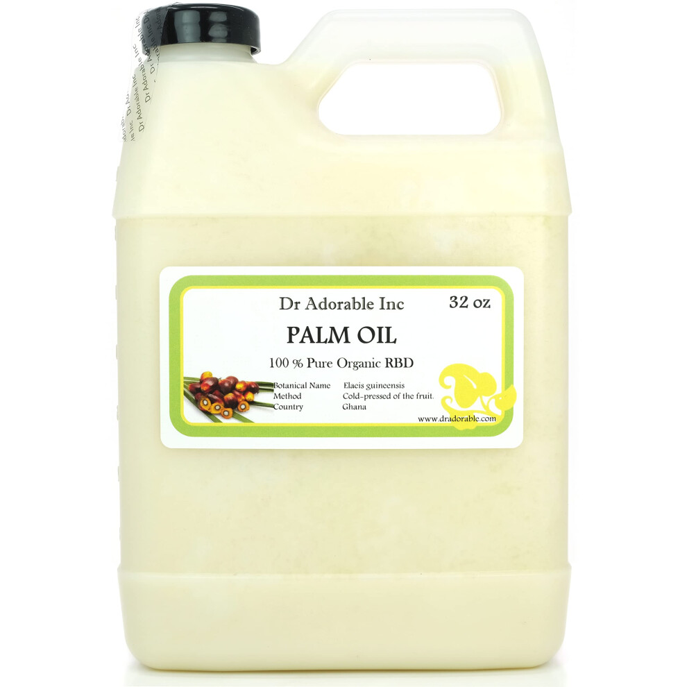 Dr Adorable - 32 Oz - Palm Oil - 100% Pure Natural Premium Organic Cold Pressed