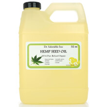 DR ADORABLE - 32 once - Olio di semi di canapa Refinato - Organico a freddo naturale puro al 100%