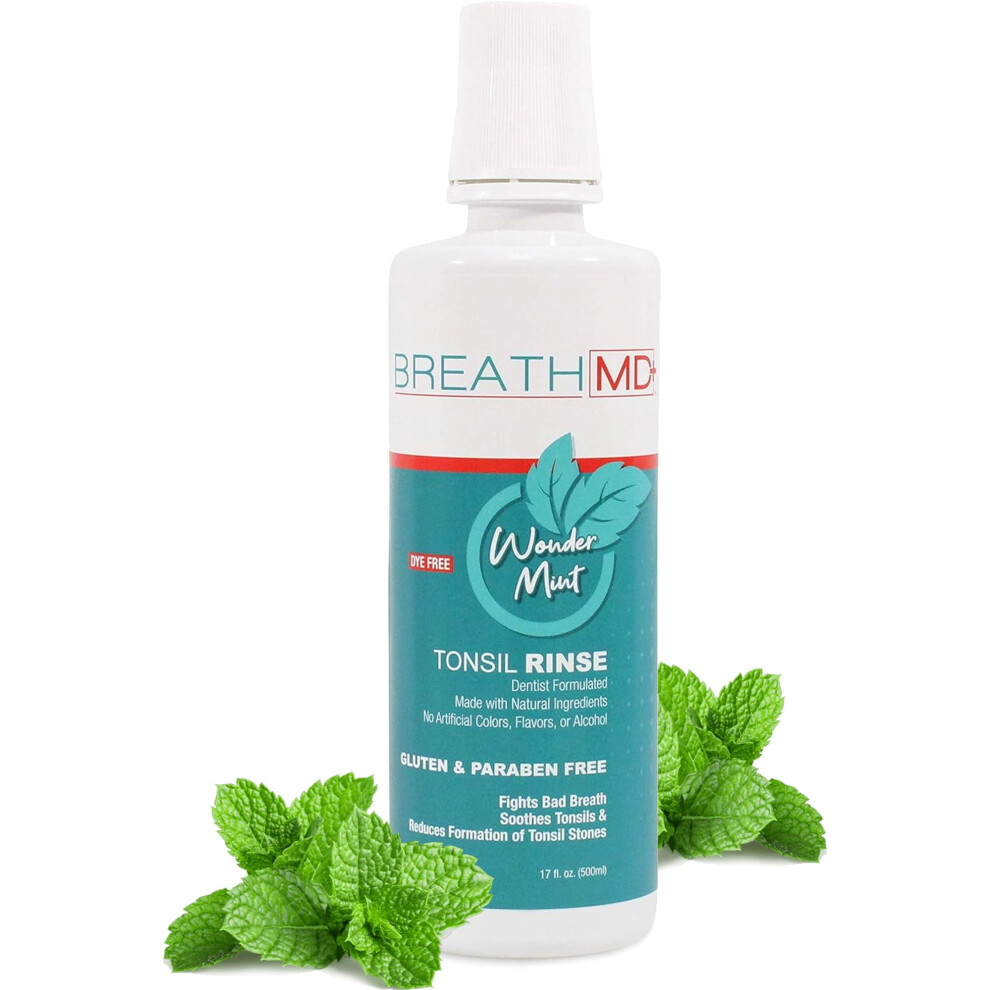 Breathmd Prrodn Odstranovac Kamnku Z Mandl Vplach Stn Vody A Oetren Patnho Dechu Sloen Pro Zubare Bez Alkoholu Bez Barviv Bez Lepk-image