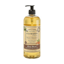 A LA MAISON French Hydrating Liquid Body Wash Sweet Almond Natrliches Duschgel mit therischen len biologisch abbaubar, auf pflanzlicher Basis,
