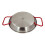 SUNRISE Kitchen Supply Stainless Steel Paella Pan with Red Handle (10"""") 3