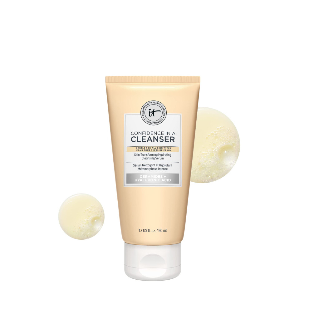 It Cosmetics Confidence In A Cleanser - Hydrating Face Wash With Hyaluronic Acid & Ceramides - 1.7 Fl Oz