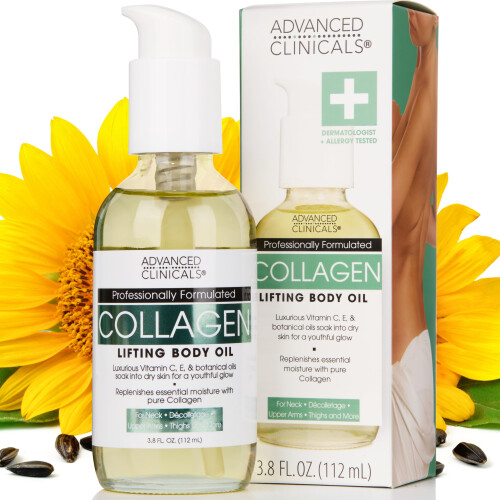 Advanced Clinicals, Kollagen Lifting Körperöl, 3,8 fl oz (112 ml)