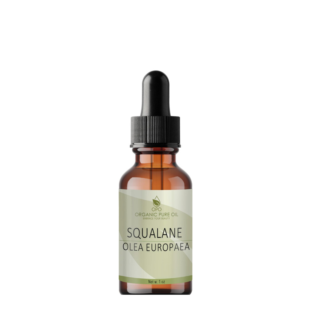Opo Squalane Oil - 1 Oz - 30Ml Glass & Dropper - Pure Plant-Derived Non Gmo Refined Squalene From Olives - Ultra Hydrating Carrier Facial Oil For