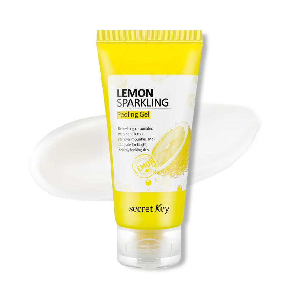 Secret Key Secretkey Lemon Sparkling Peeling Gel Deep Cleansing Exfoliation Skin Moisturization Low Irritation For Sensitive Skin Fl. 4.05 Oz / 120 Ml