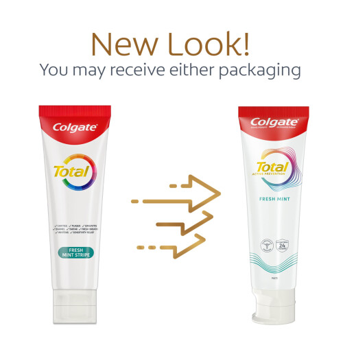Colgate Colgate Total Active Prevention Fresh Mint Toothpaste  Anticavity Toothpaste with Fluoride  Clinically Proven to Help Fight Plaque Bacteria  Help 1
