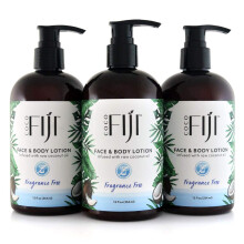 Coco Fiji Gesichts- und Krperlotion mit Kokosnussl | Lotion fr trockene Haut | Feuchtigkeitsspendende Gesichtscreme und Massagelotion fr Damen un