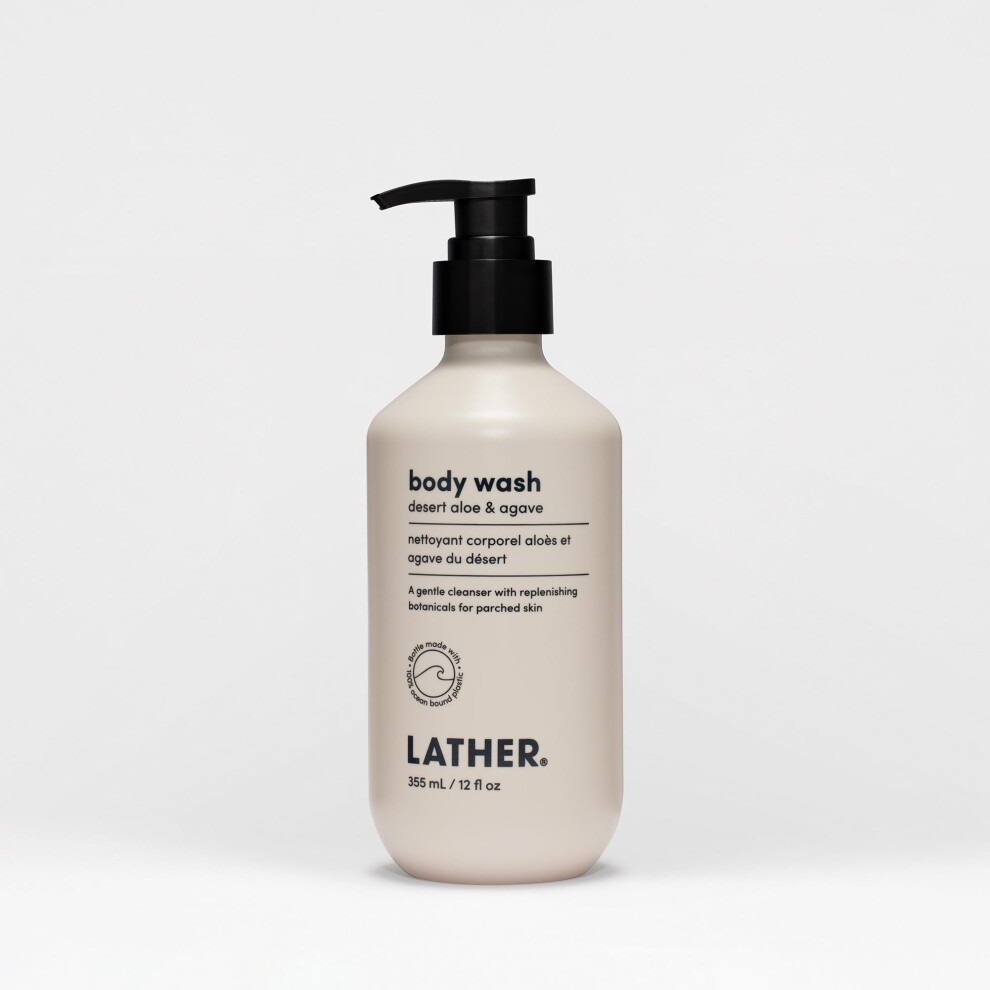 Lather Desert Aloe & Agave Body Wash | Hydrating & Refreshing Skin Care | Paraben & Sulfate Free | Gentle Cleansing With Invigorating Scent | Sui