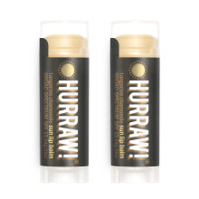 Hurraw! Sun Lip Balm (Zinc Oxide Protection Broad Spectrum SPF 15 Tangerine Chamomile) 2 Pack: Organic Certified Vegan Gluten Free. Non-GMO