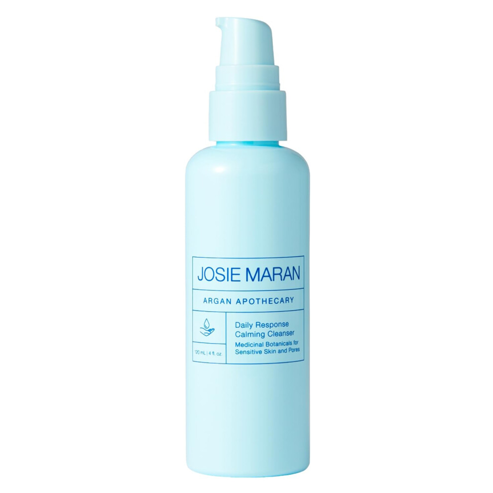 Josie Maran Argan Apothecary Daily Response Calming Facial Cleanser - Gentle Exfoliating Face Wash For Pores & Sensitive Skin - With Organic Arga