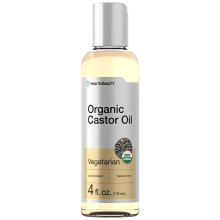 Horbach Rizinusl Bio | 4 fl oz | Kaltgepresst und hexanfrei | fr Gesichtshaare, Wimpern und Augenbrauen | Vegetarische, gentechnikfreie Formel