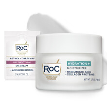 RoC Hydration+ Kwas hialuronowy Nawilzajacy krem ??do twarzy Nawilzajaca, wygladzajaca formula bezzapachowa z bialkami kolagenowymi (1,7 uncji) z