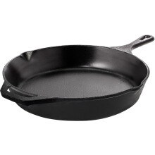 Utopia Kitchen Saute Fry Pan - Chefs Pan Pre-Seasoned Cast iron Skillet - Frying Pan 10.25 Inch - Safe Grill Cookware for Indoor & Outdoor Use -