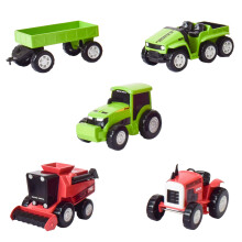 Maxx Action Farm Construction 5dln sada hrackrskho nkladku obsahuje vagn 6x6 modern traktorov kombajn a historick tahace s pohyblivmi cst